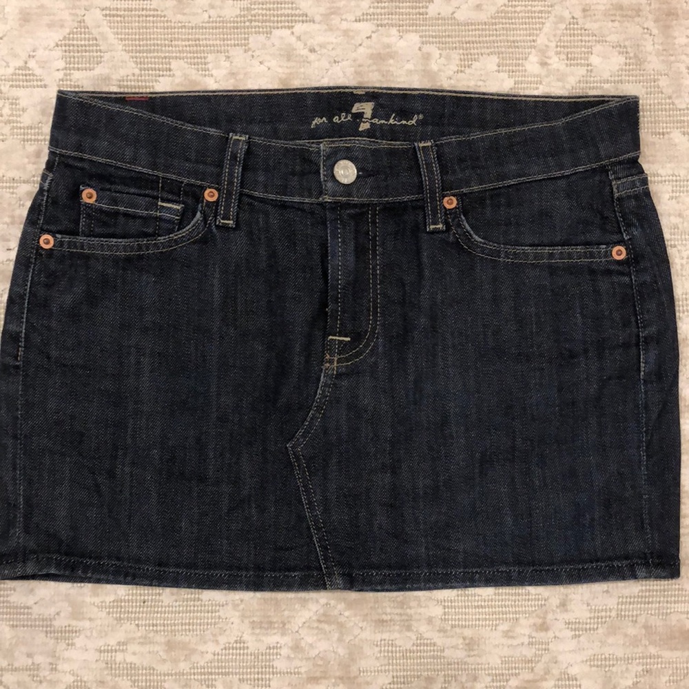 7 For All Mankind Denim mini skirt